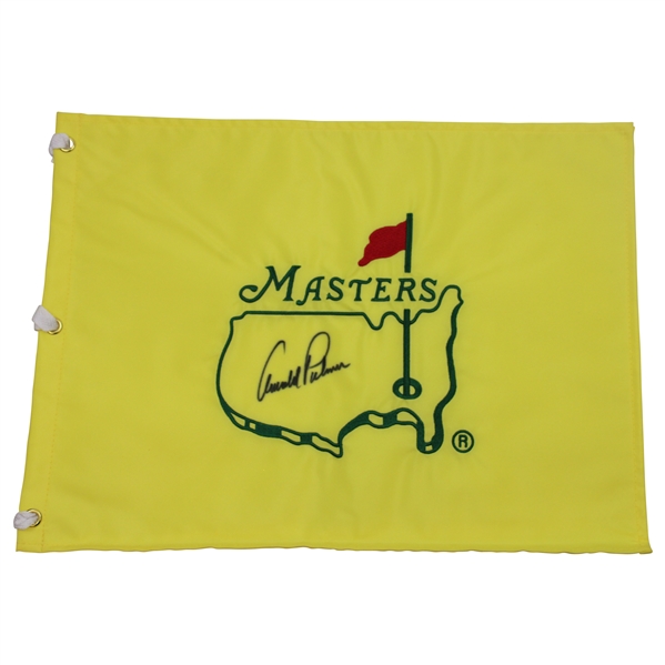Arnold Palmer Signed Undated Masters Tournament Embroidered Flag - JSA ALOA