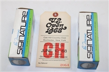 Lee Trevino Signed 1971 SI Magazine & 1968 US Open Ticket w/(2) Sleeves Trevino Signature Golf Balls JSA ALOA