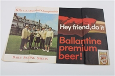 Jack Nicklaus US Open Lot incl. 1962 Course Guide from 1st Win & Signed Cut JSA ALOA