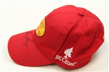 Gary Player Signed Red Champions Tour Bass Pro Shops Hat JSA ALOA
