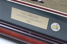 Gay Brewer Signed Masters Shot Display with Notation - Framed JSA ALOA