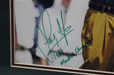 Sandy Lyle Signed Masters Shot Display with Notation - Framed JSA ALOA