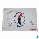Trevino, Irwin, Strange, Kite & OMeara Signed 2024 US Open at Pinehurst Embroidered Flag JSA ALOA