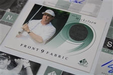 Phil Mickelson UD Front Nine Fabric Card w/Five (5) UD Sign of the Times Golf Cards