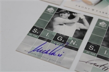 Phil Mickelson UD Front Nine Fabric Card w/Five (5) UD Sign of the Times Golf Cards