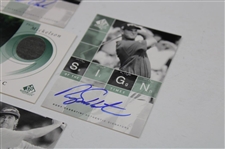 Phil Mickelson UD Front Nine Fabric Card w/Five (5) UD Sign of the Times Golf Cards