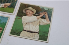1910-12 Mecca Cigarettes T18 Series Of Champion Golfers (4) Cards Douglas, Low, Smith, & Nicholls