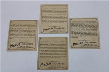 1910-12 Mecca Cigarettes T18 Series Of Champion Golfers (4) Cards Douglas, Low, Smith, & Nicholls