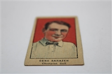 1921 Gene Sarazen W551 'Champion Golf' Hand Cut Golf Strip Rookie Card