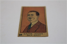 1926 Walter Hagen W512 Hand Cut Rookie Strip Card