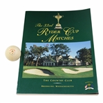 1999 Ryder Cup Official Program & 1987 Ryder Cup Golf Ball