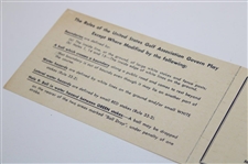 1954 Curtis Cup Matches Merion Golf Club Unused Official Scorecard