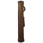 Vintage Brown Leather & Canvas Stove Pipe Golf Bag