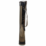 Vintage Black Leather & Canvas Stove Pipe Golf Bag