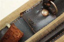 Vintage Black Leather & Canvas Stove Pipe Golf Bag
