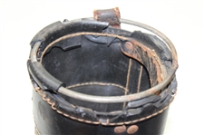 Vintage Black Leather & Canvas Stove Pipe Golf Bag