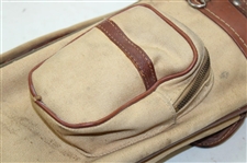 Vintage Brown Leather & Canvas Golf Bag