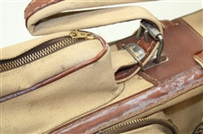 Vintage Brown Leather & Canvas Golf Bag
