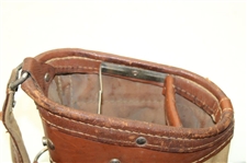 Vintage Brown Leather & Canvas Golf Bag