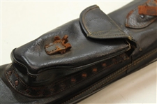 Vintage Black Leather Golf Bag