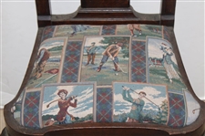 Classic Golf Themed Upholstered Fabric Dining Room Table Chair