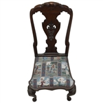 Classic Golf Themed Upholstered Fabric Dining Room Table Chair