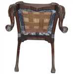Classic Golf Themed Upholstered Fabric Dining Room Table Chair