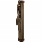 Vintage Brown Leather & Canvas Stove Pipe 551 Golf Bag
