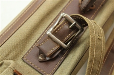 Vintage Brown Leather & Canvas Stove Pipe 551 Golf Bag