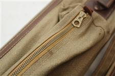 Vintage Brown Leather & Canvas Stove Pipe 551 Golf Bag