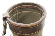 Vintage Brown Leather & Canvas Stove Pipe 551 Golf Bag
