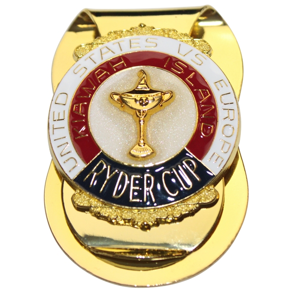1991 Ryder Cup at Kiawah Gold Tone Money Clip
