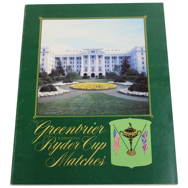 1979 Ryder Cup at The Greenbrier Program