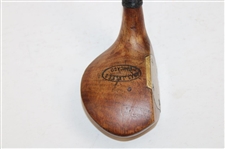 c.1910's C.J. Klees Fancy Face Wood Shaft Brassie w/ Waverly Horton Shaft Stamp