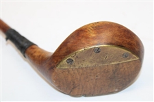 c.1910's C.J. Klees Fancy Face Wood Shaft Brassie w/ Waverly Horton Shaft Stamp