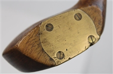 c.1910's C.J. Klees Fancy Face Wood Shaft Brassie w/ Waverly Horton Shaft Stamp
