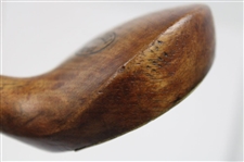 c.1910's C.J. Klees Fancy Face Wood Shaft Brassie w/ Waverly Horton Shaft Stamp