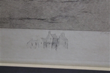 A Round Of The Links, Views Of The Golf Greens Of Scotland Etching by George Aikman Signed By Artist - Framed