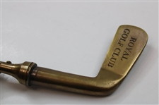 1950- 1960 Royal Golf Club Black Umbrella, Walking Stick Silver Plated Putter 