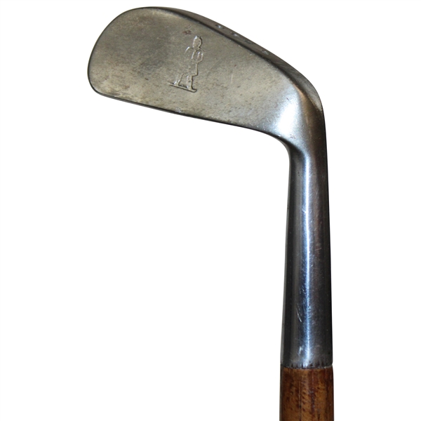 1900s Hand Forged Smooth Face Lofter Walking Stick