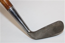 1900's Hand Forged Smooth Face Lofter Walking Stick