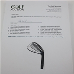 Hale Irwin's Tournament Used Wilson Staff Fluid Feel Sand Wedge w/Lead Tape