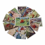 Collection Of 12 Different Chick Golf Ball Advertising Postcards