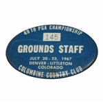 1967 PGA Championship At Columbine Grounds Staff Badge
