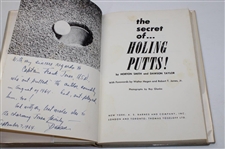 'The Secret of Holing Putts' Book by Horton Smith Book Signed by Dawson Taylor