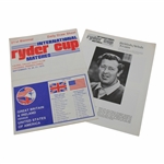 1975 Ryder Cup Draw Sheet & European Team Insert - Laurel Valley Golf Club 