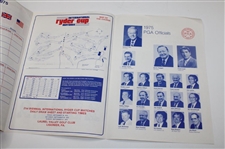 1975 Ryder Cup Draw Sheet & European Team Insert - Laurel Valley Golf Club 
