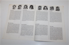 1975 Ryder Cup Draw Sheet & European Team Insert - Laurel Valley Golf Club 