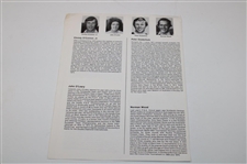 1975 Ryder Cup Draw Sheet & European Team Insert - Laurel Valley Golf Club 