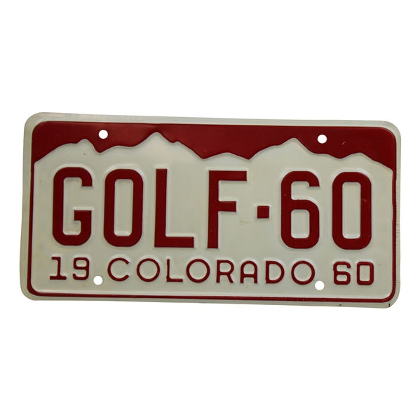 1960 US Open at Cherry Hills Arnold Palmer Contestant License Plate
